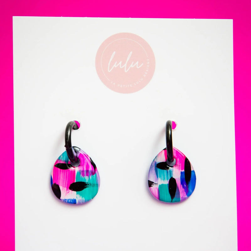 Vivid Vandal Huggie Earrings