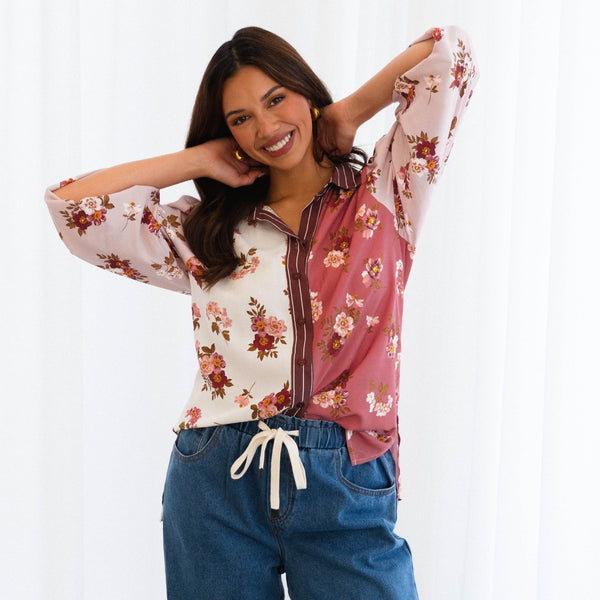 First Blush Floral Shirt