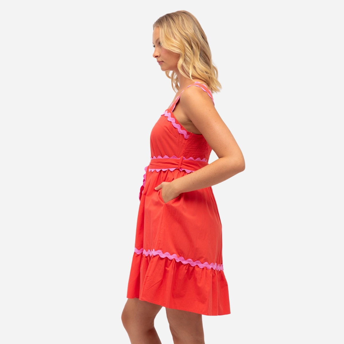 Harper Sundress (Red) – LUNAMAY