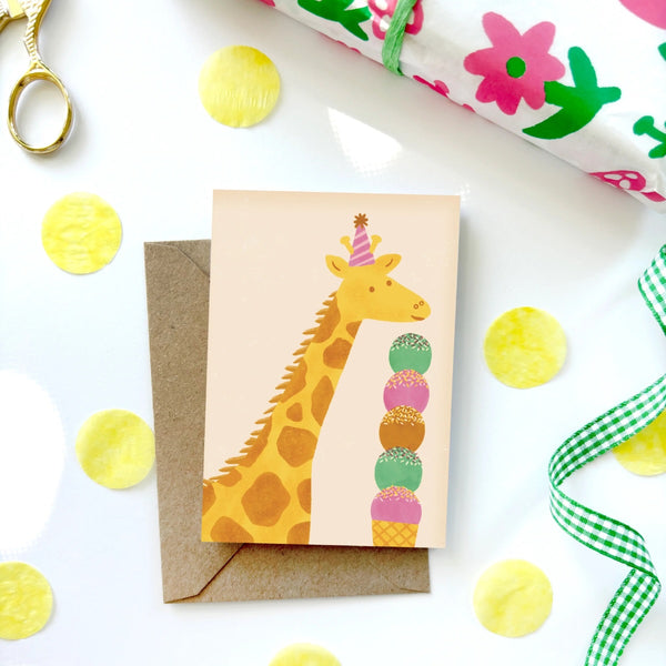 Giraffe Mini Greeting Card