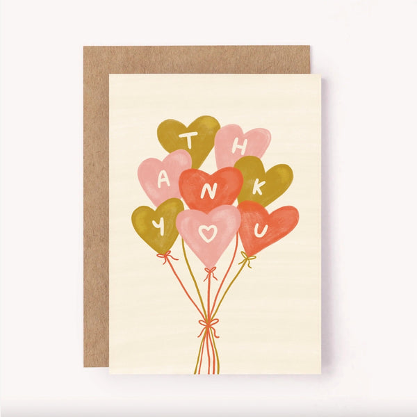Thank You Balloons Greeting Card