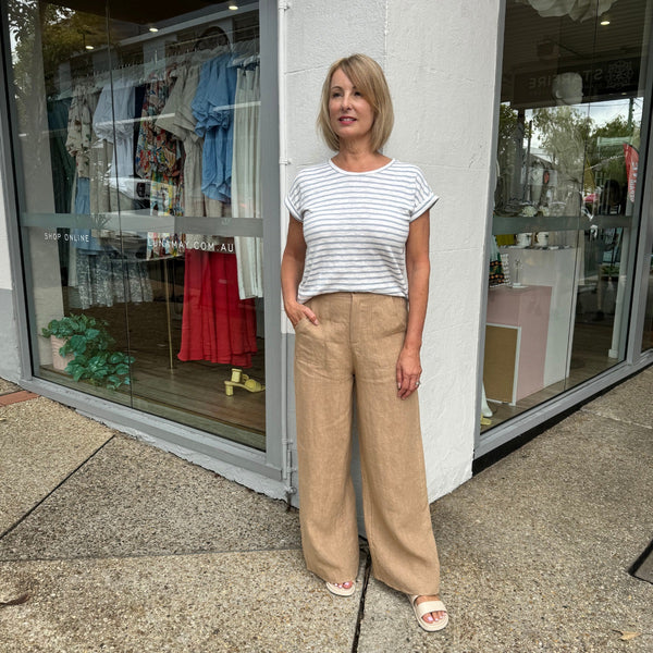 Jude Linen Pants (Taupe)
