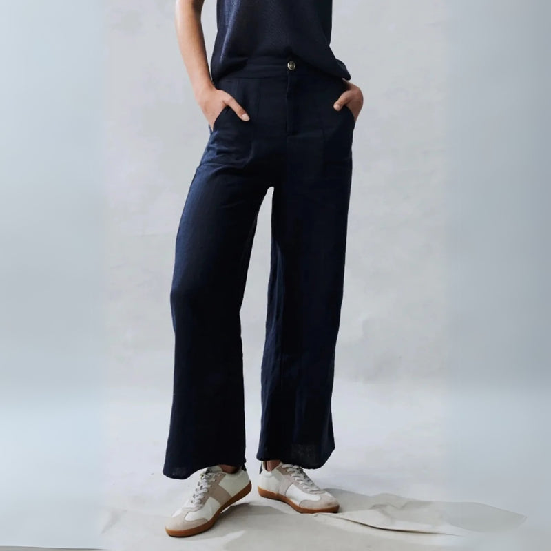 Jude Linen Pants (Navy)