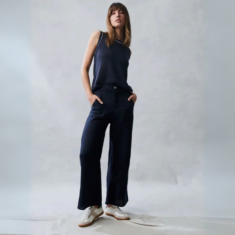 Jude Linen Pants (Navy)