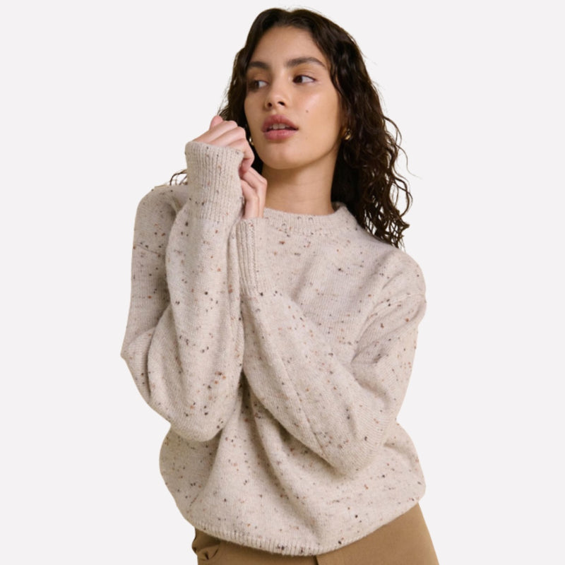 Lori Speckle Jumper in Latte