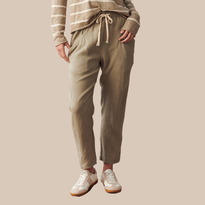 Luxe Linen Pants (Khaki)