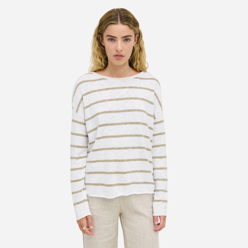 Minnie Stripe Knit Top (Khaki)