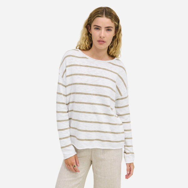 Minnie Stripe Knit Top (Khaki)