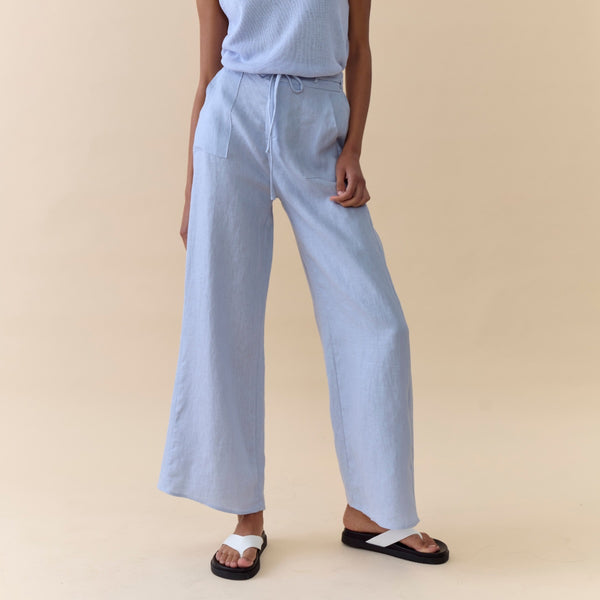 Remy Linen Pants (Blue)