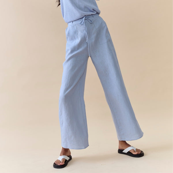 Remy Linen Pants (Blue)