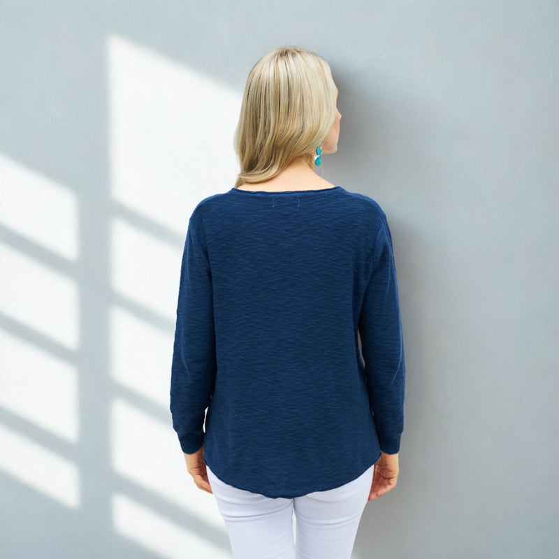 Sacha Knit Top (Navy)
