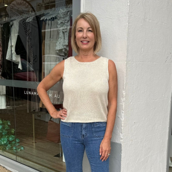 Spring Knit Tank (Natural)