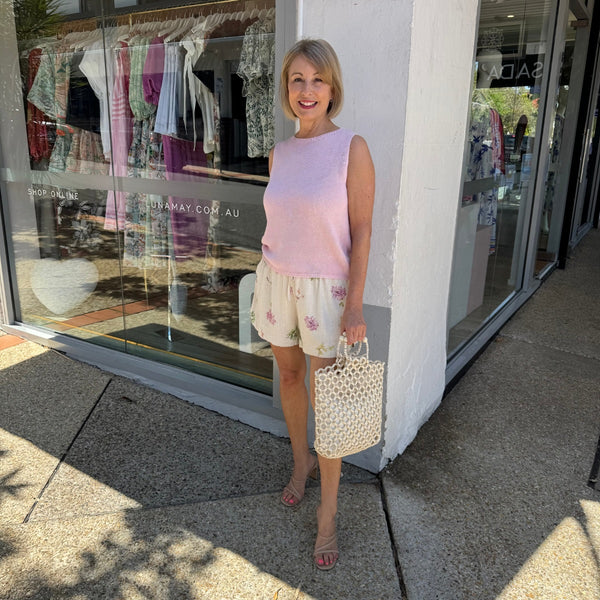Spring Knit Tank (Pink)