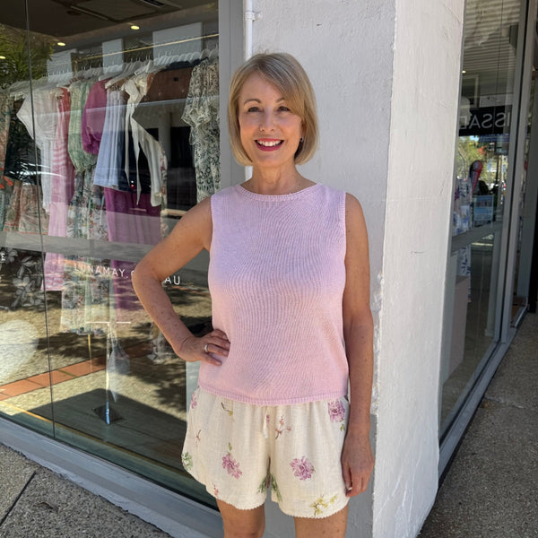 Spring Knit Tank (Pink)