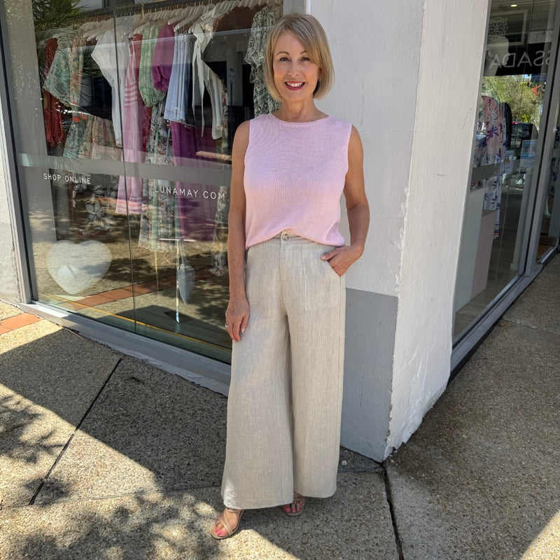 Spring Knit Tank (Pink)