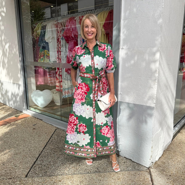 Alissa Floral Dress (Green)
