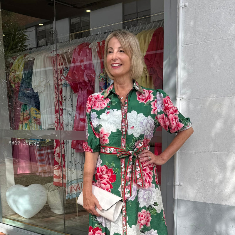 Alissa Floral Dress (Green)