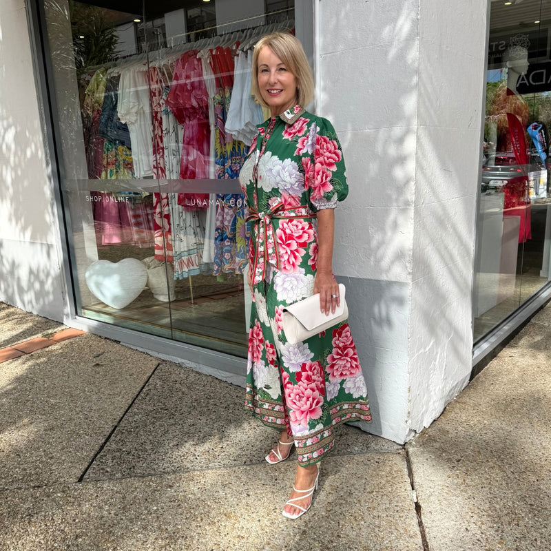 Alissa Floral Dress (Green)