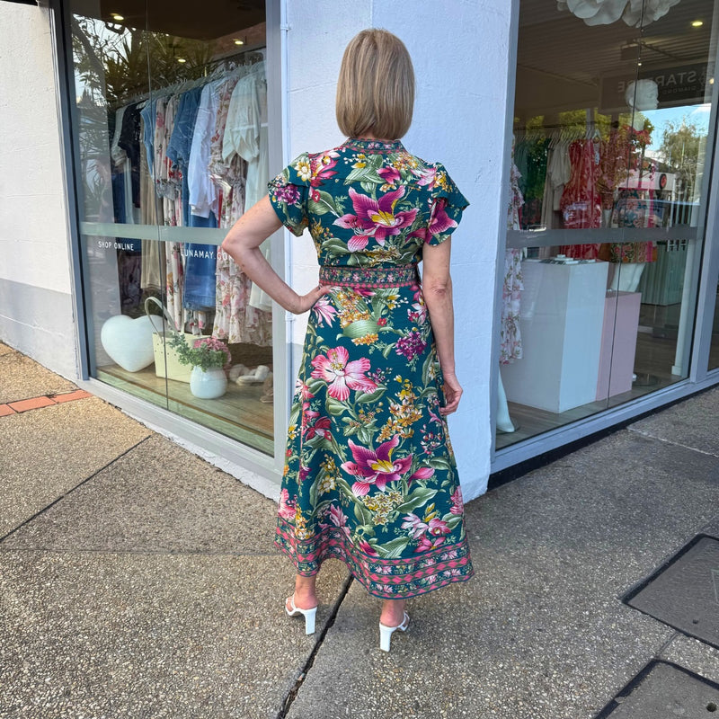 Full length back view of the dress.