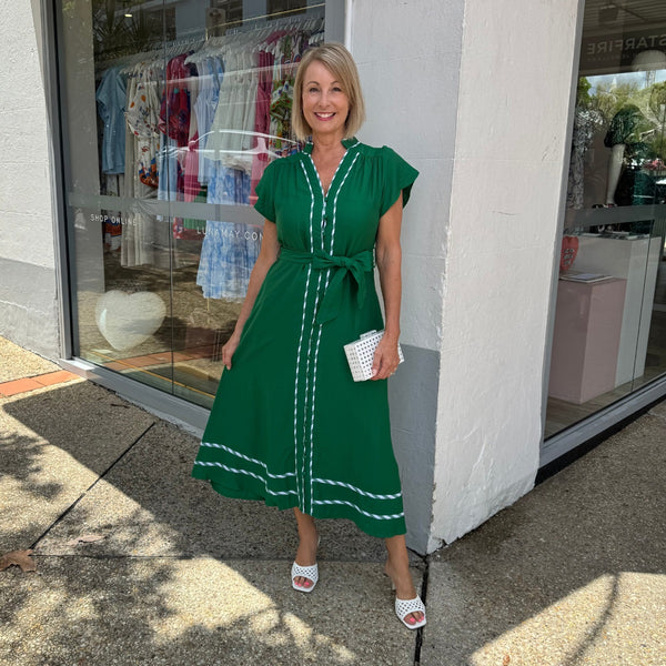 Kacey Midi Dress (Green)