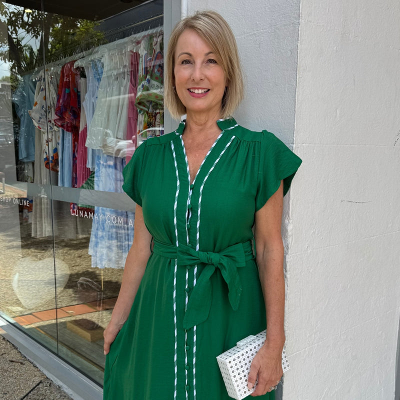 Kacey Midi Dress (Green)