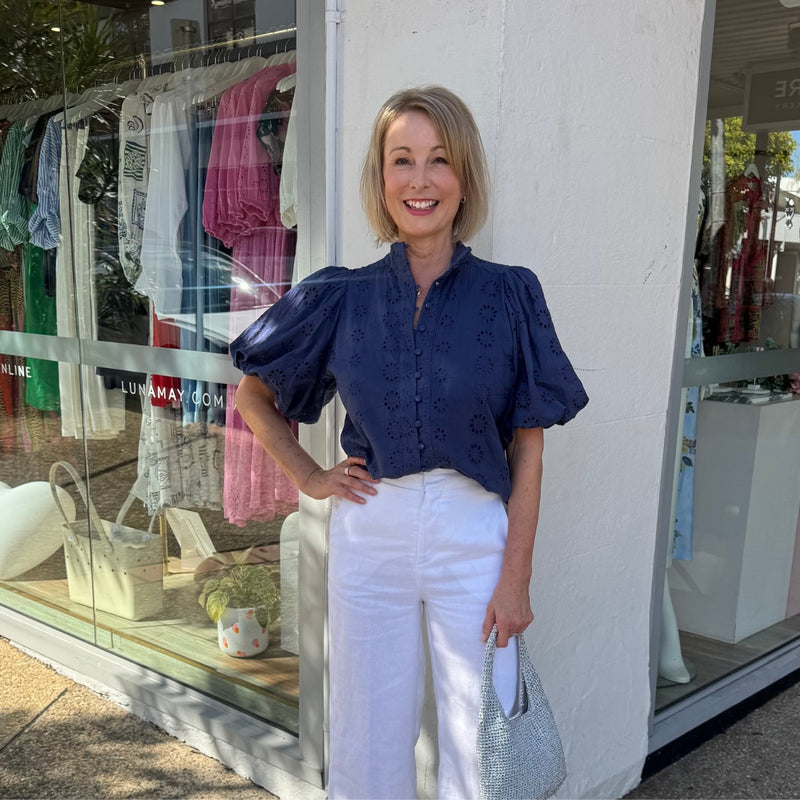 Wear it with our Nisha Pants in white.