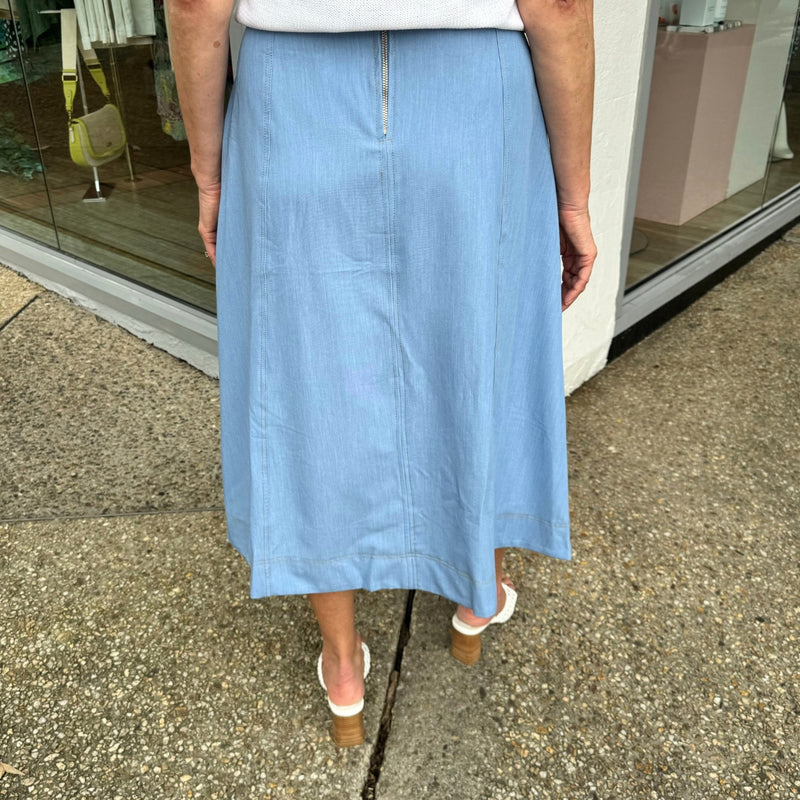 Rommilly Midi Skirt (Light Blue)