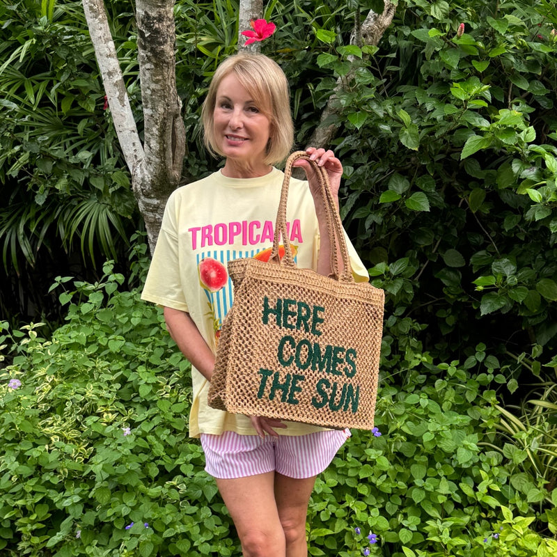 Here Comes The Sun Tote Bag (Camel)