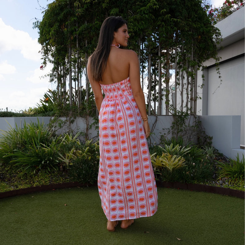 Full length back view of the dress.