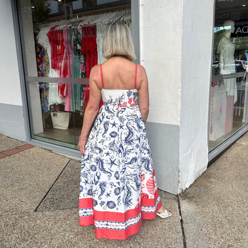 Casablanca Dress (Red/Blue)