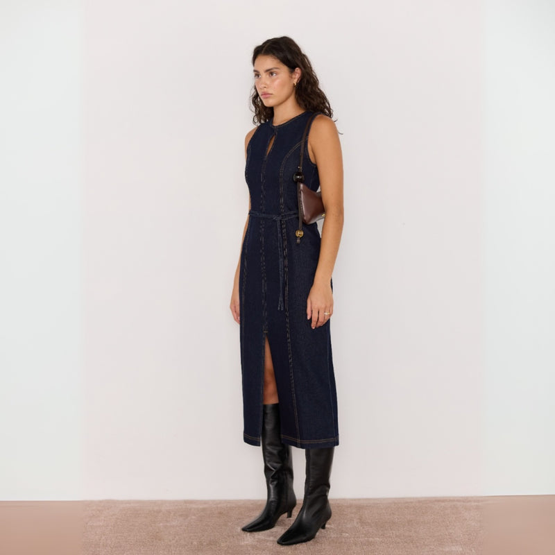 Side view of the dress - it features a front side split