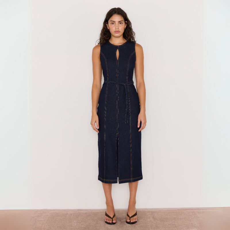 The dress is shown here worn with heels.