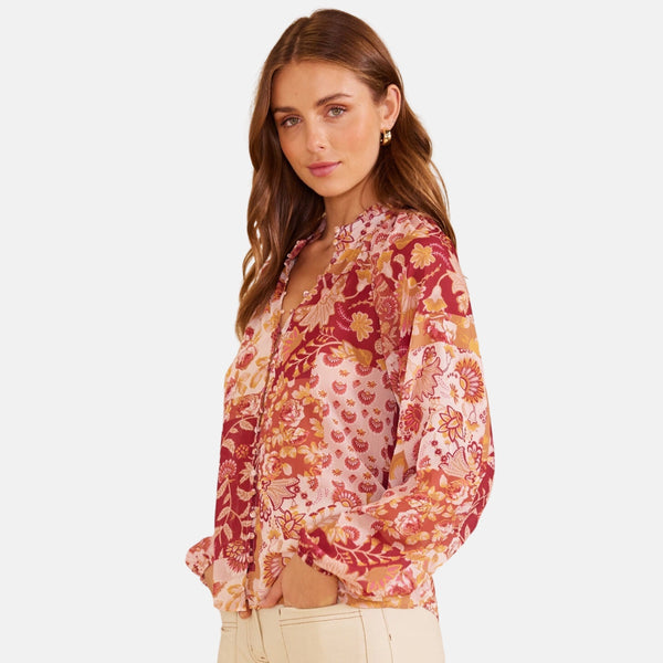Rylee Floral Blouse with long sleeves