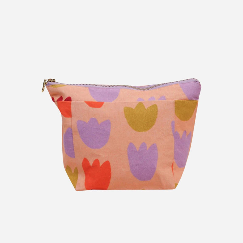 This cosmetic case has original artwork by Mosey Me, printed onto cotton canvas.