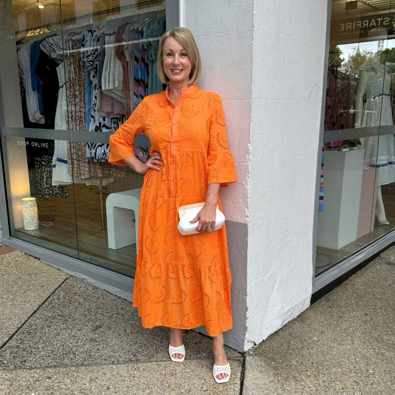 Boheme Lace Dress (Orange)