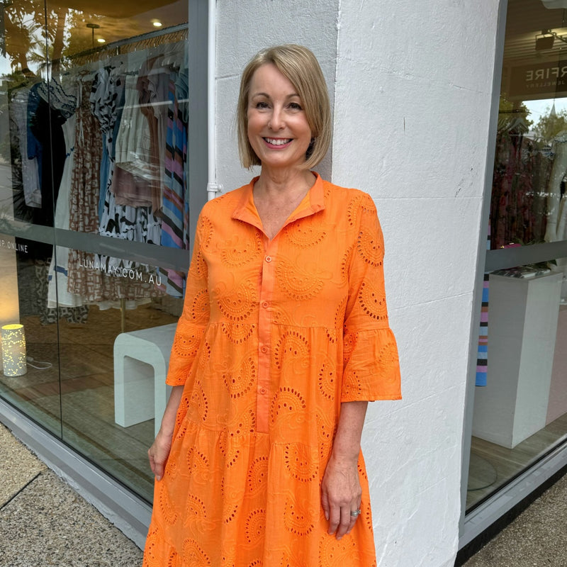 Boheme Lace Dress (Orange)