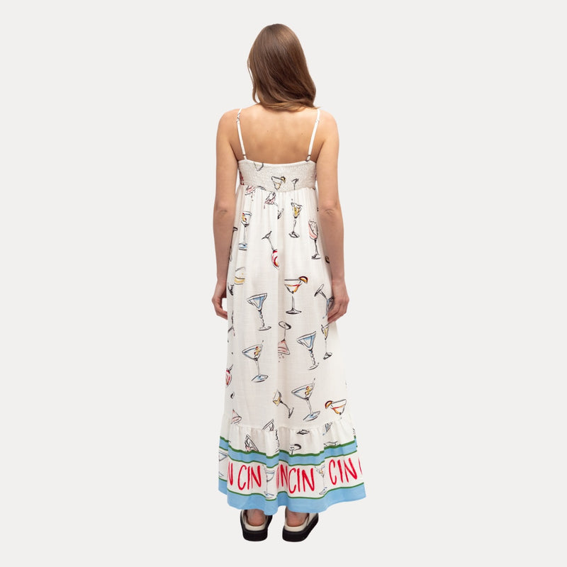 Full length back view of the dress.