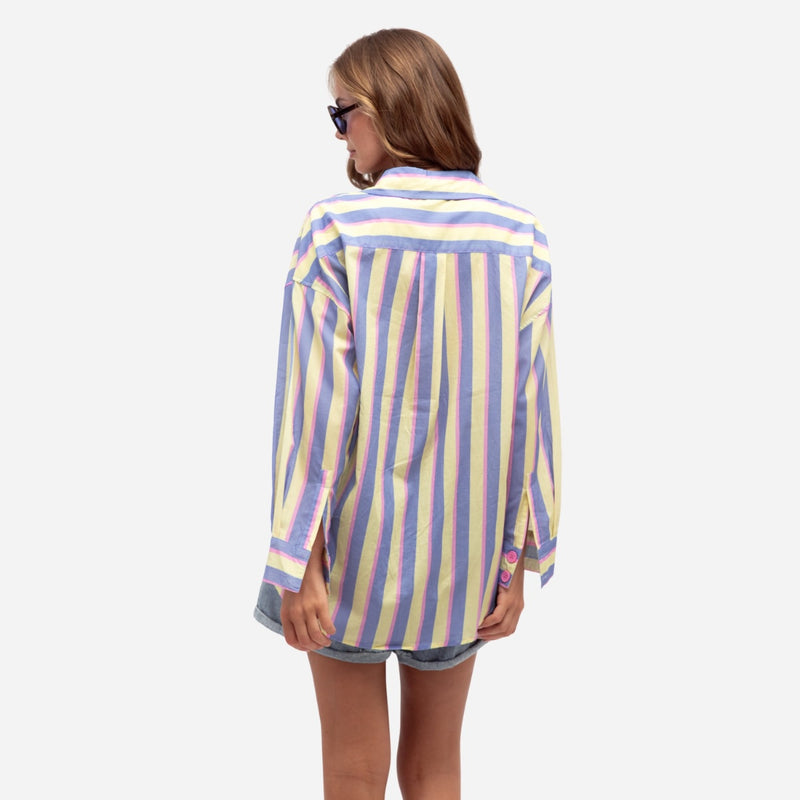 Renata Stripe Shirt (Yellow)