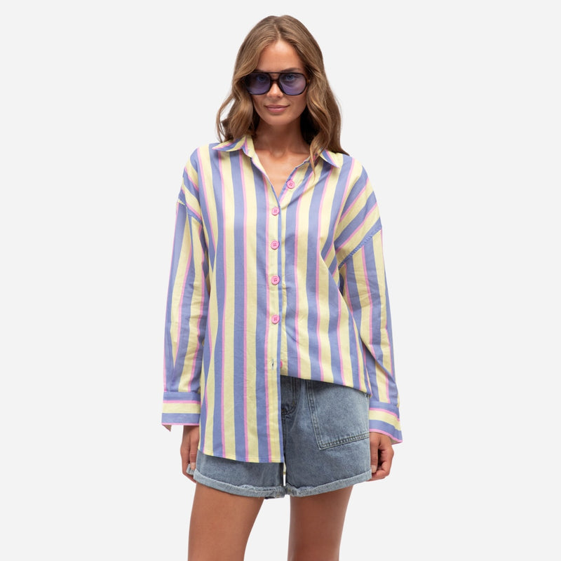 Renata Stripe Shirt (Yellow)