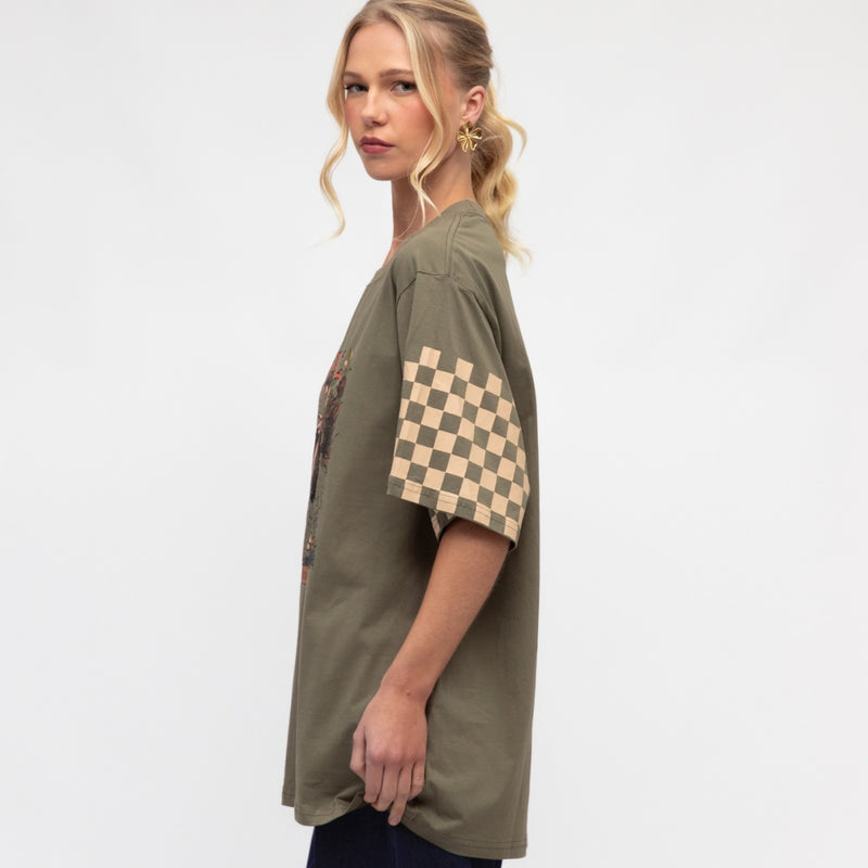 Saddle Up Vintage Tee (Khaki)