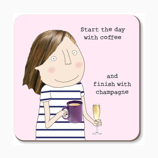 Rosie Made A Thing Coffee Champers Drinking Coaster