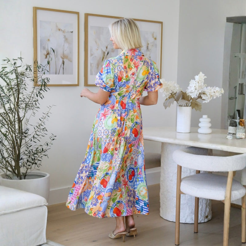 Full length back view of the dress.