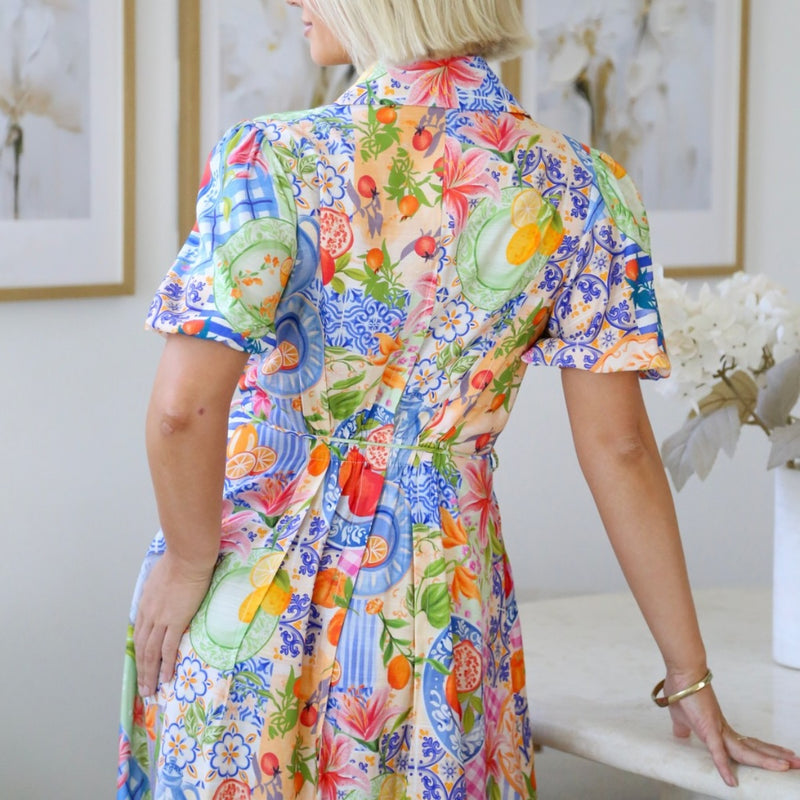 Upper back view of the dress