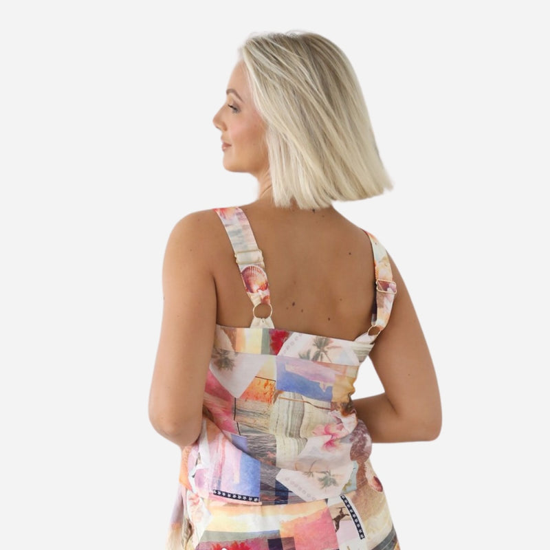 Back view of the top - the shoulder straps are adjustable.