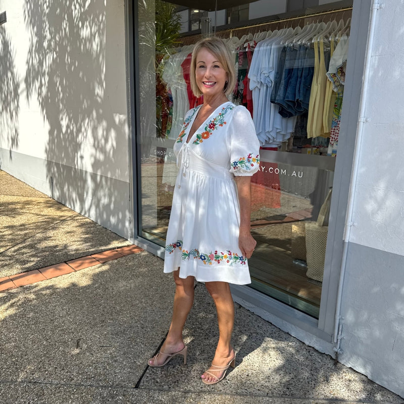 Side view of the dress.