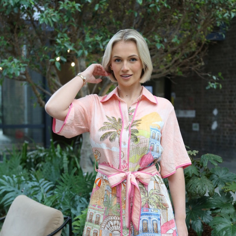 Zariah Shirt Dress (Havana)