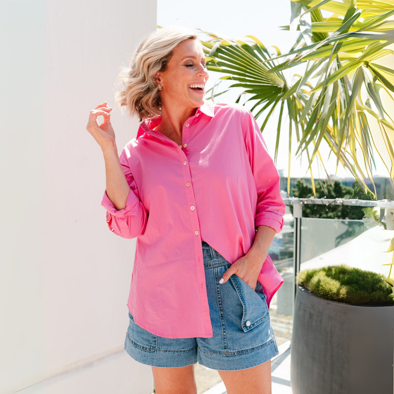 It looks fab paired with denim shorts.