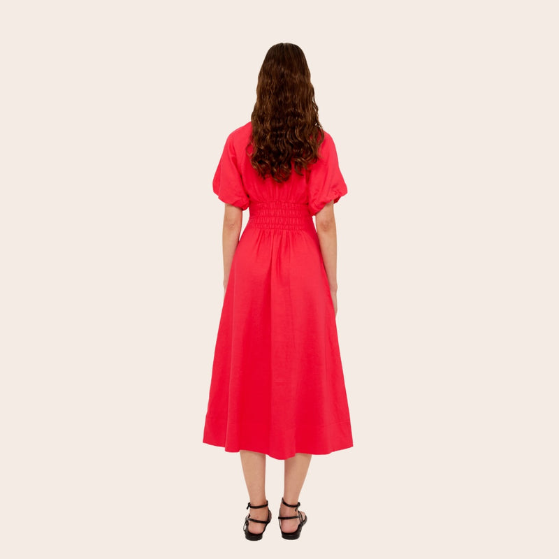 Full length back view of the dress.