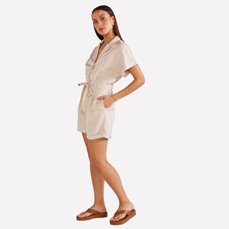 Side view of the playsuit which has side pockets