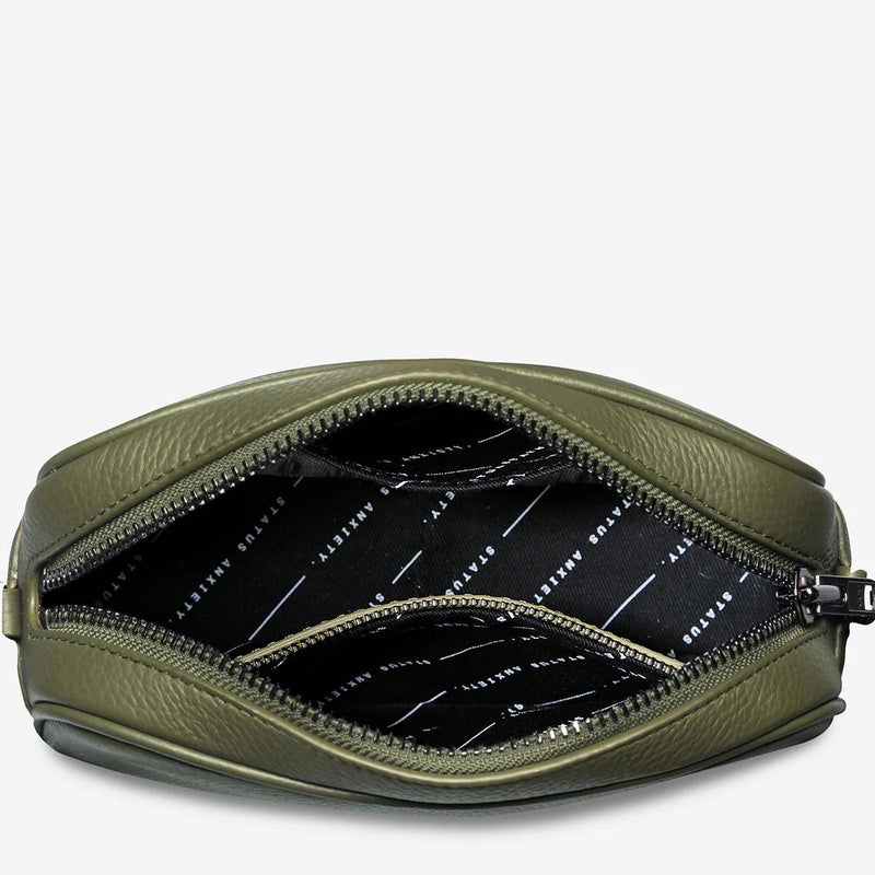 Status Anxiety Plunder Leather Crossbody Bag (Khaki)
